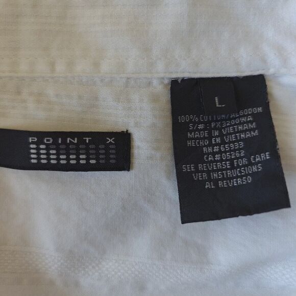 Point X striped white dress shirt sz L - Picture 8 of 8